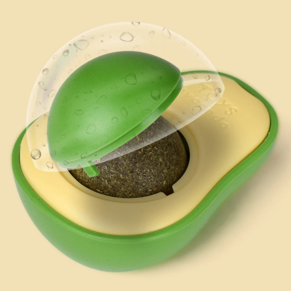 Natural Catnip Healthy Rotatable Wall Stick-on Ball Cats Teeth Cleaning Catnip Ball Toys cat Catnip Scratching Supplies